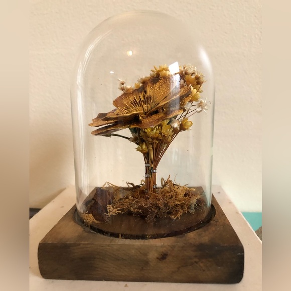 Vintage Glass Incased Flower Arrangement by Leonard Creations - Picture 2 of 10